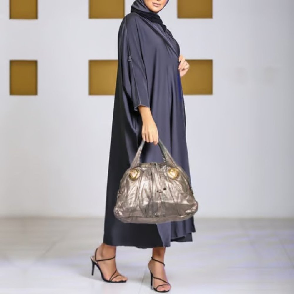 GUCCI $1595 Hysteria Metallic Bronze Leather Gold Hardware Tote Bag - Picture 3 of 10